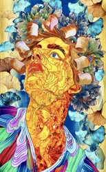 Regard floral doré
