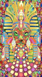 Le chat pharaon psychédélique
