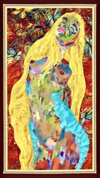 Femme abstraite pleine de vie