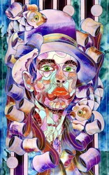 Portrait cubiste plein de vie
