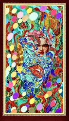 Portrait en mosaïque éclatant