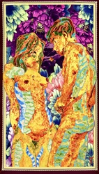Une étreinte nue et éclatante