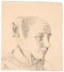 Tête de femme avec coiffe non bornholmoise