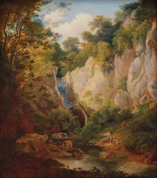 Paysage avec gorge