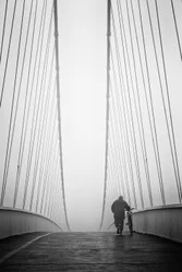 Promenade solitaire sur le pont