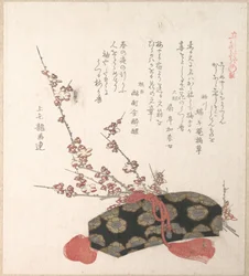 Boîte aux lettres et fleurs de prunier