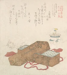 Boîte aux lettres avec lettre et fleur en pot