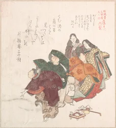 Hommes et femmes dansant en costume de cour