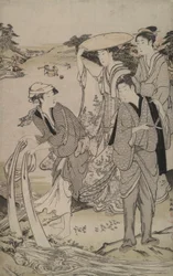 Tamagawa à la province de Musashi des Six Rivières Bijoux