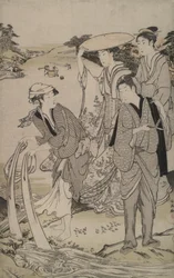 Tamagawa dans la province de Musashi, des Six Rivières Joyaux