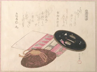 Tsuba (garde de sabre) et sacs