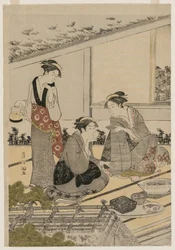 Femmes dans une maison de thé