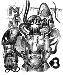 Guerrier de science-fiction en armure