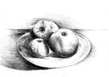 Nature morte classique aux pommes