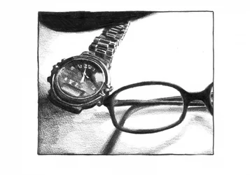 Dessin classique de montres et de lunettes