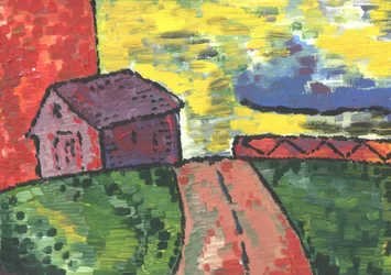 Une grange rustique haute en couleur