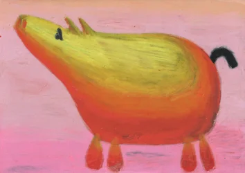 Un cochon coloré et fantaisiste