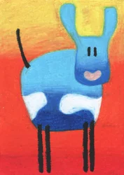 Une jolie vache de dessin animé