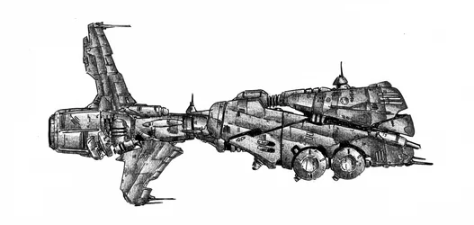 Un vaisseau spatial de science-fiction très détaillé
