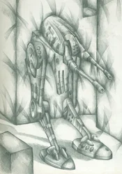 Robot marcheur futuriste