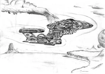 Vol planétaire futuriste