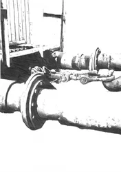 Détail de tuyauterie industrielle