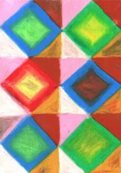 Diamants de couleurs entrelacés