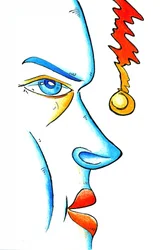Profil bleu mystérieux