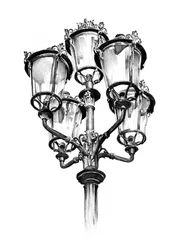 Lampadaire vintage orné