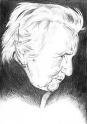 Portrait, silhouette, dessin artistique, croquis n° 20