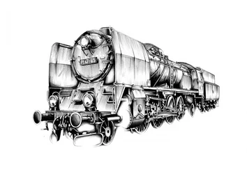 Puissante locomotive à vapeur