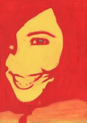 Sourire Pop Art rouge