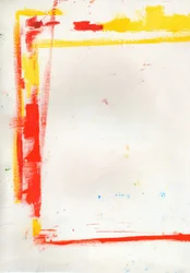 Cadre abstrait rouge et jaune
