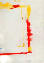 Traits abstraits rouges et jaunes
