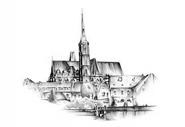 Dessin de la cathédrale de Riverside