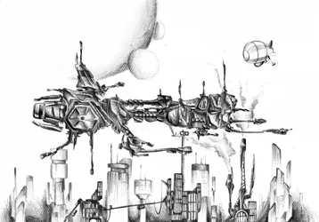 Métropole industrielle de science-fiction