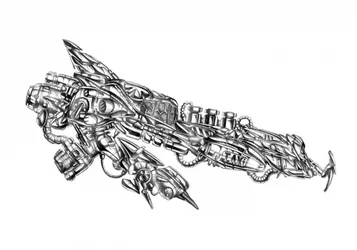 Dessin de science-fiction représentant un cyborg – Esquisse n° 110