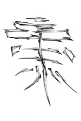 Kanji japonais bien dessinés