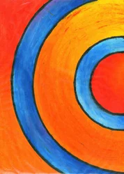 Cercles concentriques éclatants