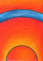 Arc bleu horizon éclatant
