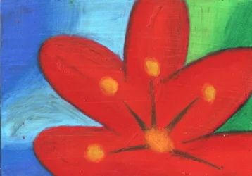Fleur rouge éclatante