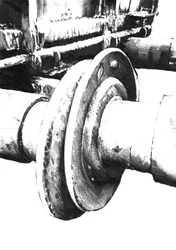 Roue industrielle vintage
