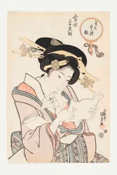 Le Type en demande, de la série Tosei sanjuni so Les trente-deux types modernes, 1821-1822