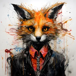 Anthropomorphisme du renard magique 1