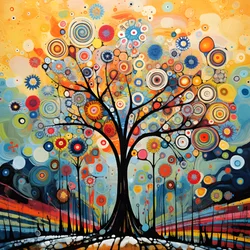 arbre dans le jardin de fleurs 2