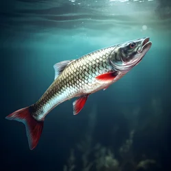 Un snoek, une espèce de poisson, a été attrapé à une ligne de pêche 1