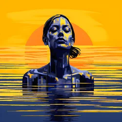 Déception au soleil, femme de l