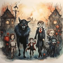 Halloween avec vampires et loups-garous 4