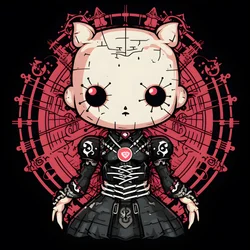 Hello Kitty en Pinhead Design de T-shirt 3