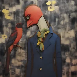 marionnette en bois et oiseau 1